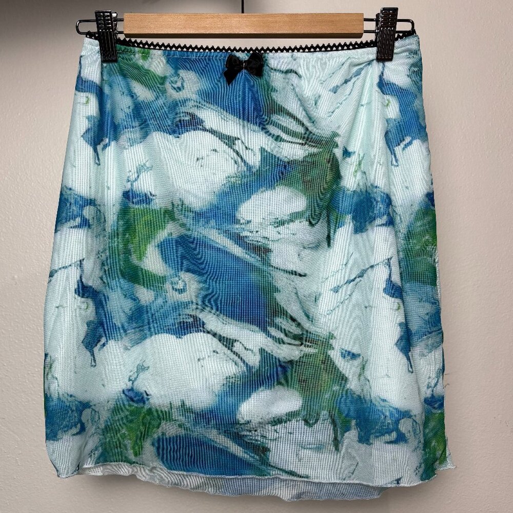 Y2K Marble Patterned Skirt